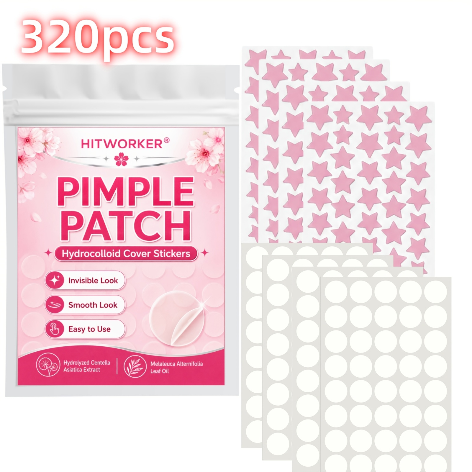 320PCS Invisible Hydrocolloid  - Hydrocolloid Acne Patch 评论和价格