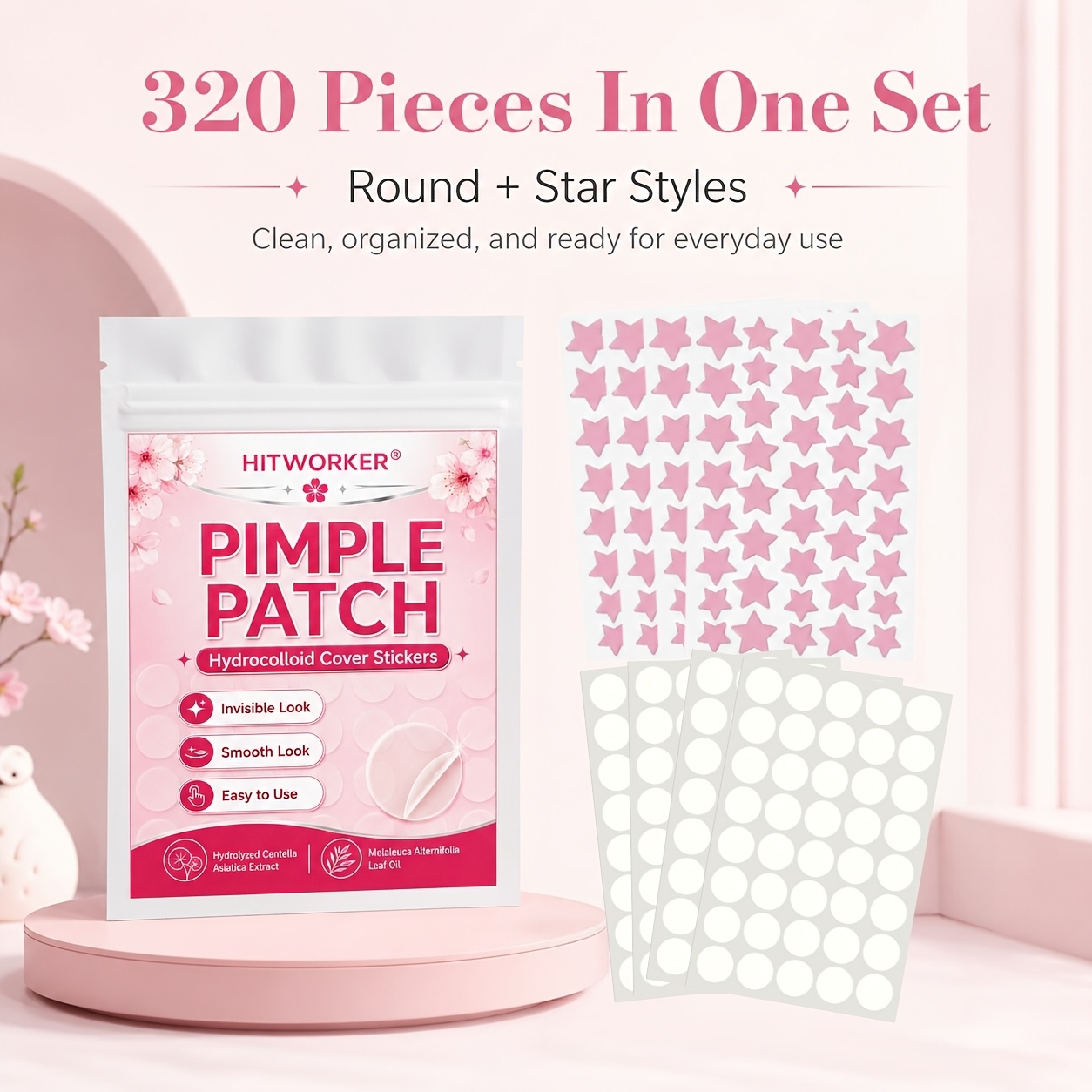 320PCS Invisible Hydrocolloid  - Hydrocolloid Acne Patch 评论和价格